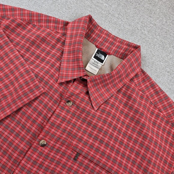 The North Face Other - The North Face Red Plaid Short Sleeve Shirt Men's XL Button Up Active Outdoors
